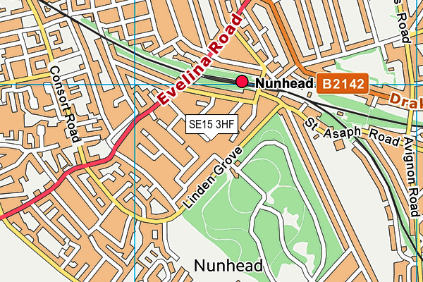 SE15 3HF map - OS VectorMap District (Ordnance Survey) SE15 3HF map - OS VectorMap District (Ordnance Survey)