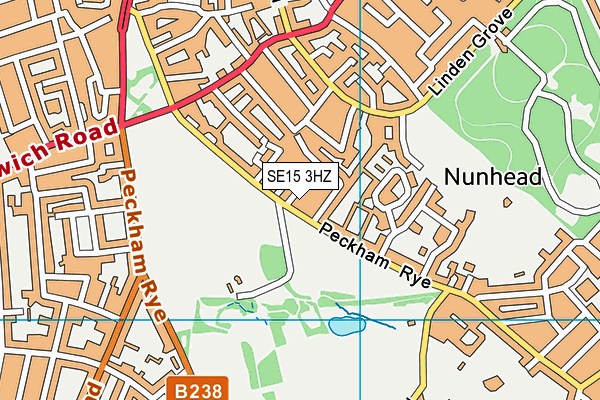 SE15 3HZ map - OS VectorMap District (Ordnance Survey) SE15 3HZ map - OS VectorMap District (Ordnance Survey)