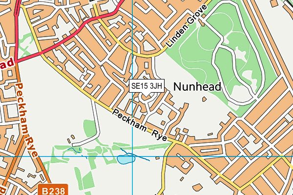 SE15 3JH map - OS VectorMap District (Ordnance Survey) SE15 3JH map - OS VectorMap District (Ordnance Survey)