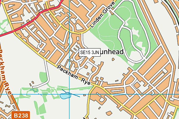 SE15 3JN map - OS VectorMap District (Ordnance Survey) SE15 3JN map - OS VectorMap District (Ordnance Survey)