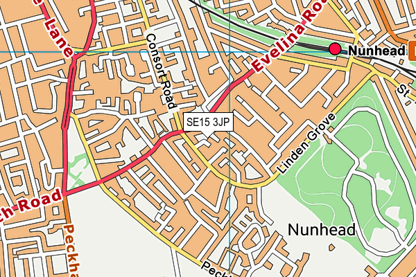 SE15 3JP map - OS VectorMap District (Ordnance Survey) SE15 3JP map - OS VectorMap District (Ordnance Survey)