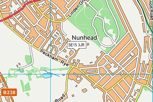 SE15 3JR map - OS VectorMap District (Ordnance Survey) SE15 3JR map - OS VectorMap District (Ordnance Survey)