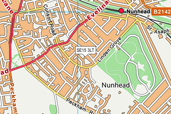 SE15 3LT map - OS VectorMap District (Ordnance Survey) SE15 3LT map - OS VectorMap District (Ordnance Survey)