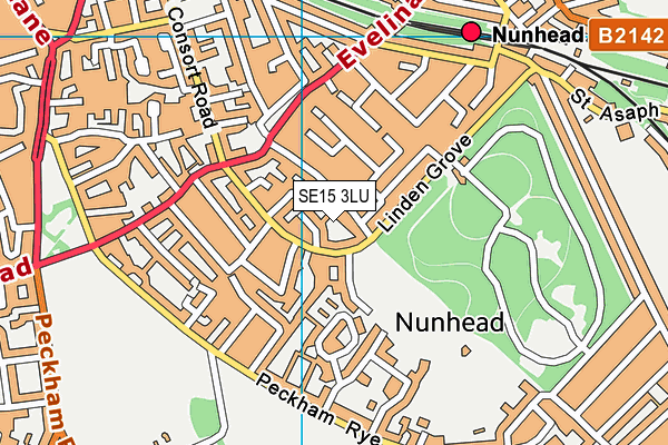 SE15 3LU map - OS VectorMap District (Ordnance Survey) SE15 3LU map - OS VectorMap District (Ordnance Survey)