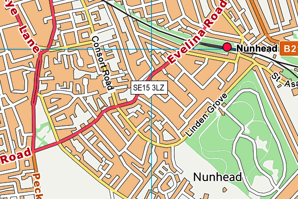SE15 3LZ map - OS VectorMap District (Ordnance Survey) SE15 3LZ map - OS VectorMap District (Ordnance Survey)