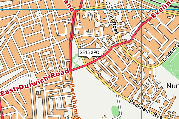 SE15 3PQ map - OS VectorMap District (Ordnance Survey) SE15 3PQ map - OS VectorMap District (Ordnance Survey)