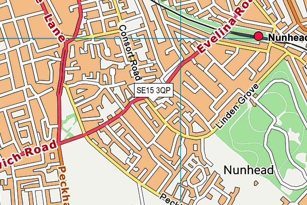SE15 3QP map - OS VectorMap District (Ordnance Survey) SE15 3QP map - OS VectorMap District (Ordnance Survey)