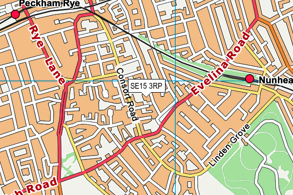SE15 3RP map - OS VectorMap District (Ordnance Survey) SE15 3RP map - OS VectorMap District (Ordnance Survey)