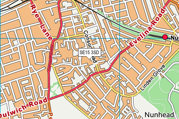 SE15 3SD map - OS VectorMap District (Ordnance Survey) SE15 3SD map - OS VectorMap District (Ordnance Survey)