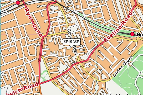 SE15 3SE map - OS VectorMap District (Ordnance Survey) SE15 3SE map - OS VectorMap District (Ordnance Survey)