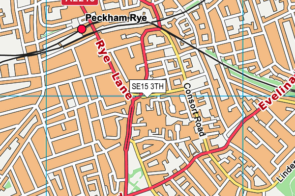 SE15 3TH map - OS VectorMap District (Ordnance Survey) SE15 3TH map - OS VectorMap District (Ordnance Survey)