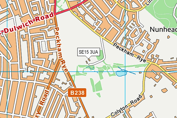 SE15 3UA map - OS VectorMap District (Ordnance Survey) SE15 3UA map - OS VectorMap District (Ordnance Survey)