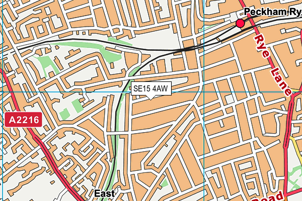 SE15 4AW map - OS VectorMap District (Ordnance Survey) SE15 4AW map - OS VectorMap District (Ordnance Survey)