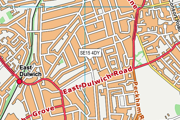 SE15 4DY map - OS VectorMap District (Ordnance Survey) SE15 4DY map - OS VectorMap District (Ordnance Survey)