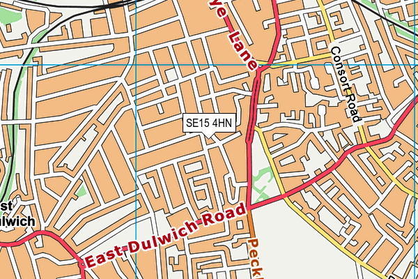 SE15 4HN map - OS VectorMap District (Ordnance Survey) SE15 4HN map - OS VectorMap District (Ordnance Survey)