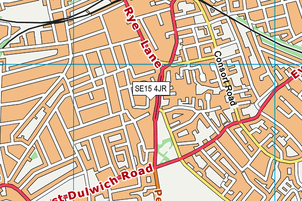 SE15 4JR map - OS VectorMap District (Ordnance Survey) SE15 4JR map - OS VectorMap District (Ordnance Survey)