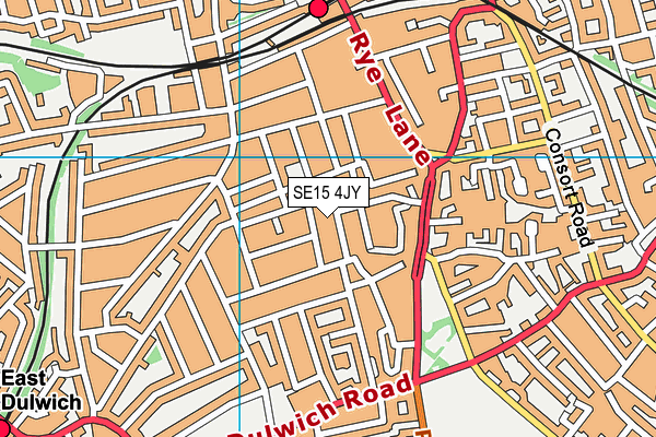 SE15 4JY map - OS VectorMap District (Ordnance Survey) SE15 4JY map - OS VectorMap District (Ordnance Survey)