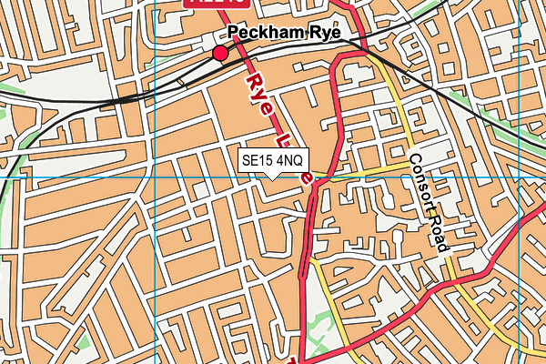 SE15 4NQ map - OS VectorMap District (Ordnance Survey) SE15 4NQ map - OS VectorMap District (Ordnance Survey)