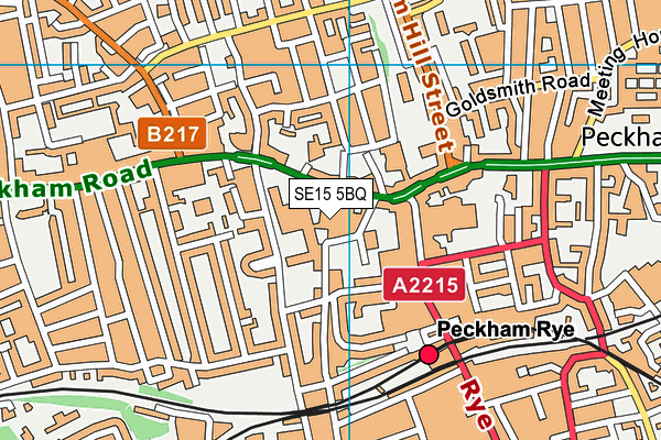 SE15 5BQ map - OS VectorMap District (Ordnance Survey) SE15 5BQ map - OS VectorMap District (Ordnance Survey)