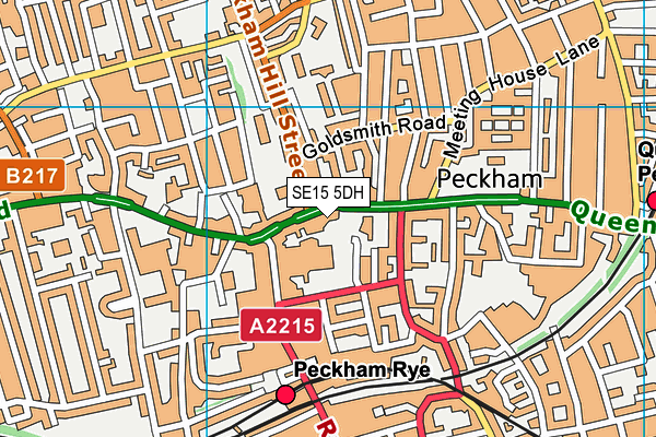 SE15 5DH map - OS VectorMap District (Ordnance Survey) SE15 5DH map - OS VectorMap District (Ordnance Survey)