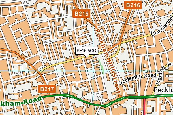 SE15 5GQ map - OS VectorMap District (Ordnance Survey) SE15 5GQ map - OS VectorMap District (Ordnance Survey)