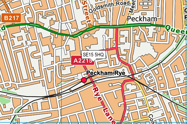 SE15 5HQ map - OS VectorMap District (Ordnance Survey)