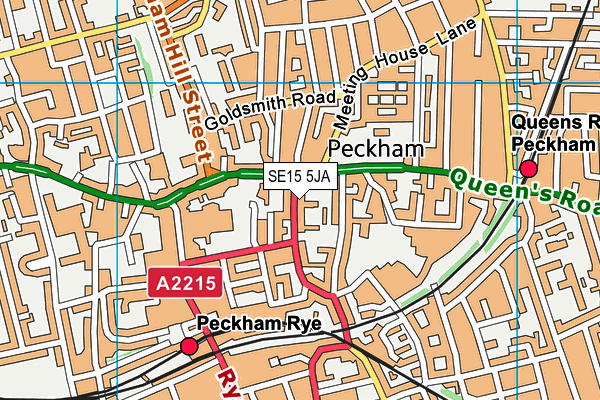 SE15 5JA map - OS VectorMap District (Ordnance Survey) SE15 5JA map - OS VectorMap District (Ordnance Survey)