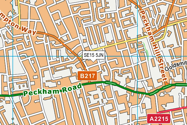SE15 5JN map - OS VectorMap District (Ordnance Survey) SE15 5JN map - OS VectorMap District (Ordnance Survey)