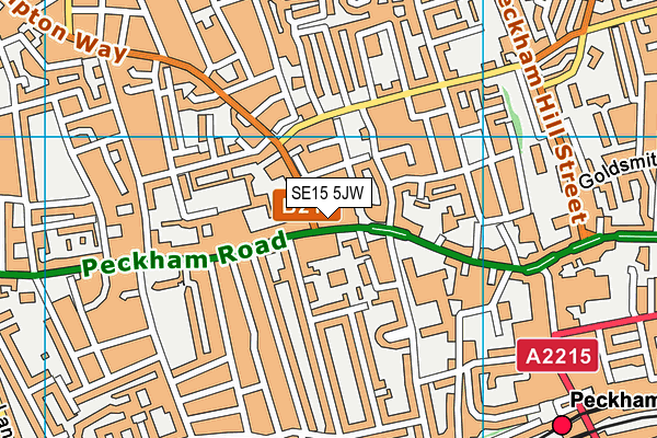 SE15 5JW map - OS VectorMap District (Ordnance Survey) SE15 5JW map - OS VectorMap District (Ordnance Survey)