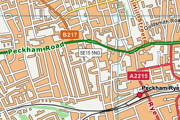SE15 5NG map - OS VectorMap District (Ordnance Survey) SE15 5NG map - OS VectorMap District (Ordnance Survey)