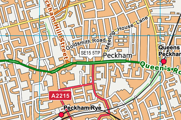 SE15 5TP map - OS VectorMap District (Ordnance Survey) SE15 5TP map - OS VectorMap District (Ordnance Survey)