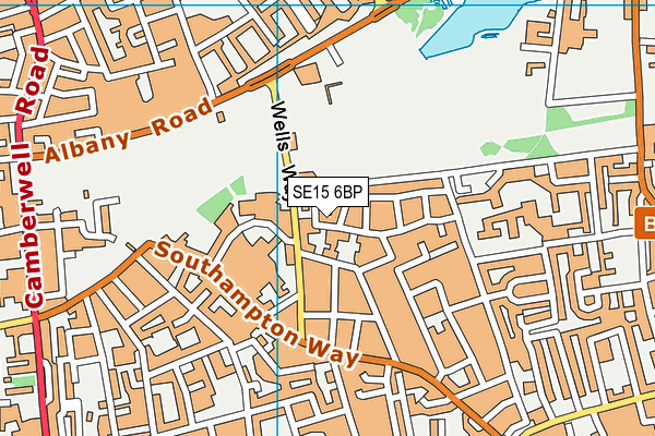 SE15 6BP map - OS VectorMap District (Ordnance Survey) SE15 6BP map - OS VectorMap District (Ordnance Survey)