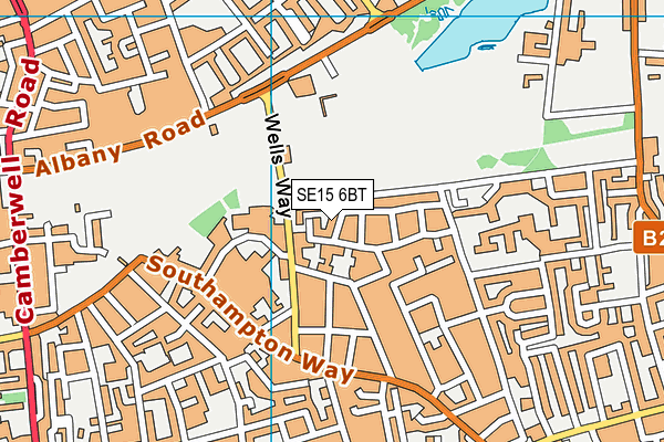 SE15 6BT map - OS VectorMap District (Ordnance Survey) SE15 6BT map - OS VectorMap District (Ordnance Survey)