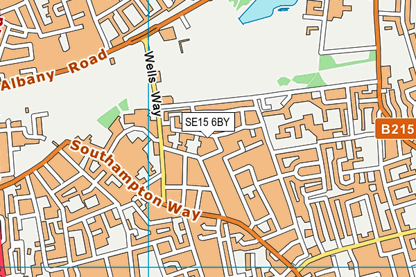 SE15 6BY map - OS VectorMap District (Ordnance Survey) SE15 6BY map - OS VectorMap District (Ordnance Survey)
