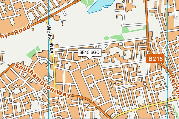 SE15 6GQ map - OS VectorMap District (Ordnance Survey) SE15 6GQ map - OS VectorMap District (Ordnance Survey)