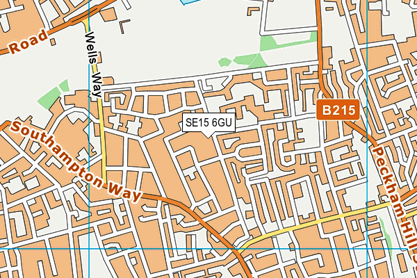 SE15 6GU map - OS VectorMap District (Ordnance Survey) SE15 6GU map - OS VectorMap District (Ordnance Survey)