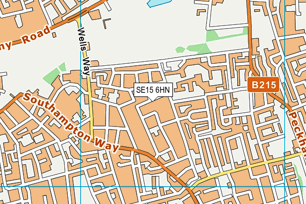 SE15 6HN map - OS VectorMap District (Ordnance Survey) SE15 6HN map - OS VectorMap District (Ordnance Survey)