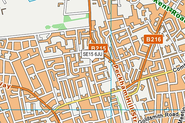 SE15 6JU map - OS VectorMap District (Ordnance Survey) SE15 6JU map - OS VectorMap District (Ordnance Survey)