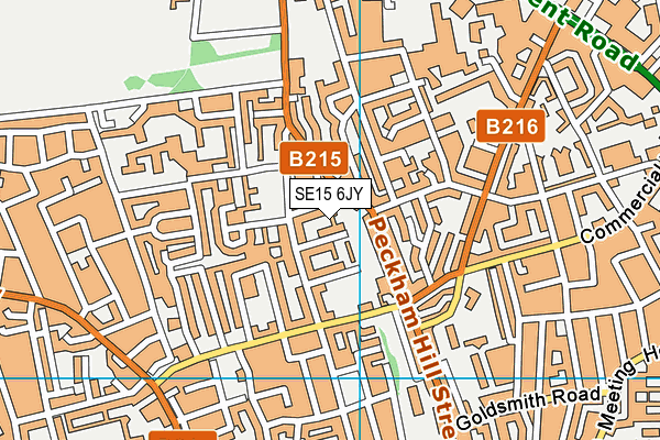SE15 6JY map - OS VectorMap District (Ordnance Survey) SE15 6JY map - OS VectorMap District (Ordnance Survey)