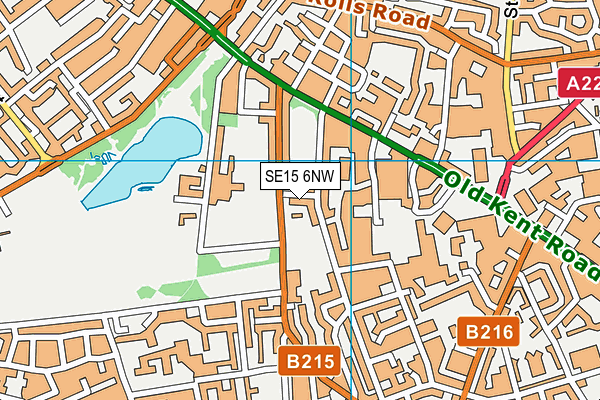 SE15 6NW map - OS VectorMap District (Ordnance Survey) SE15 6NW map - OS VectorMap District (Ordnance Survey)