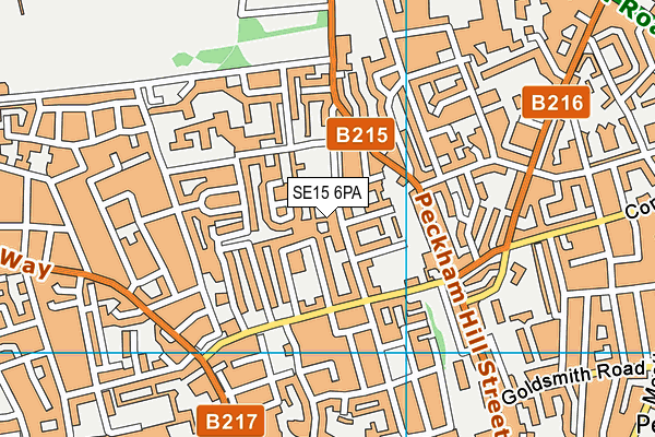 SE15 6PA map - OS VectorMap District (Ordnance Survey) SE15 6PA map - OS VectorMap District (Ordnance Survey)
