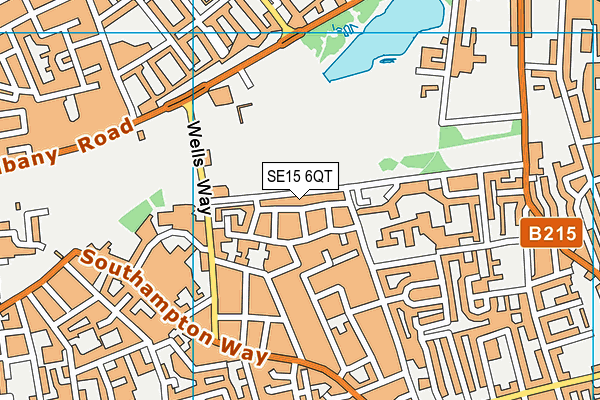 SE15 6QT map - OS VectorMap District (Ordnance Survey) SE15 6QT map - OS VectorMap District (Ordnance Survey)