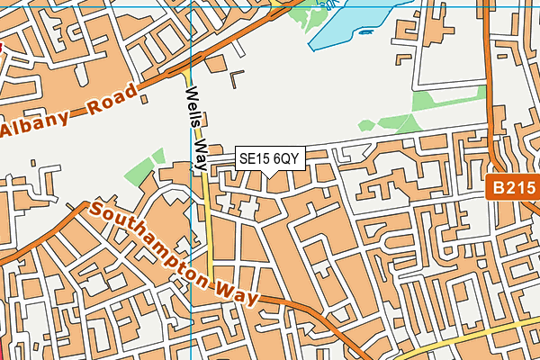 SE15 6QY map - OS VectorMap District (Ordnance Survey) SE15 6QY map - OS VectorMap District (Ordnance Survey)