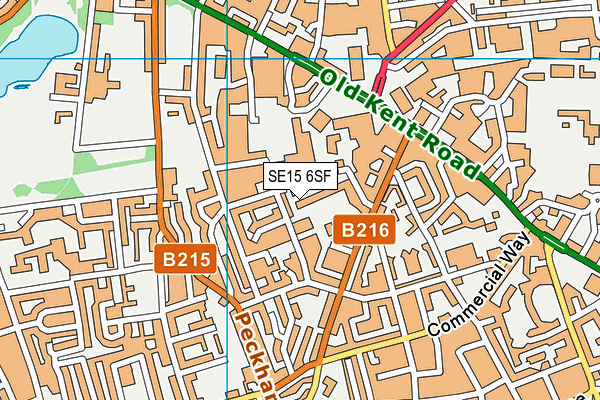 SE15 6SF map - OS VectorMap District (Ordnance Survey) SE15 6SF map - OS VectorMap District (Ordnance Survey)