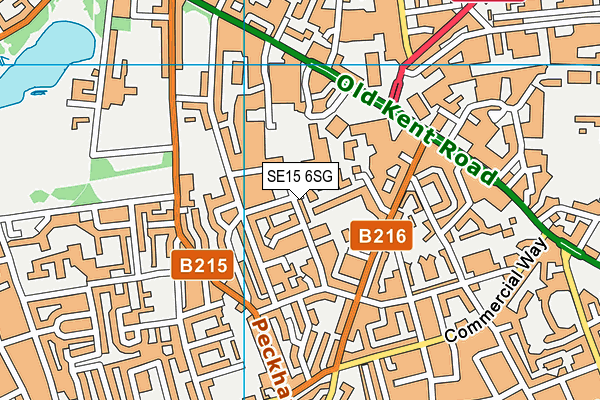 SE15 6SG map - OS VectorMap District (Ordnance Survey) SE15 6SG map - OS VectorMap District (Ordnance Survey)