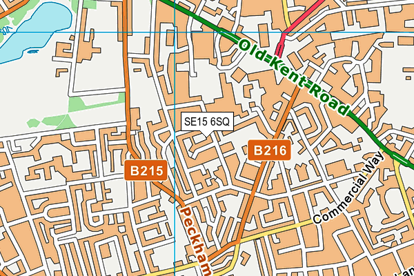 SE15 6SQ map - OS VectorMap District (Ordnance Survey)