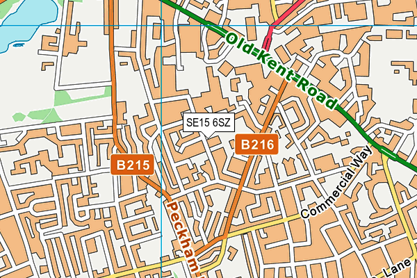 SE15 6SZ map - OS VectorMap District (Ordnance Survey) SE15 6SZ map - OS VectorMap District (Ordnance Survey)