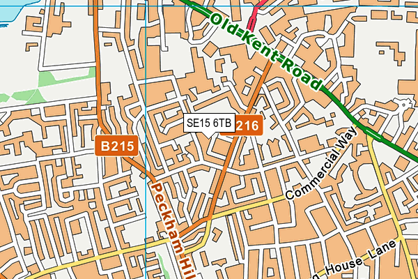 SE15 6TB map - OS VectorMap District (Ordnance Survey) SE15 6TB map - OS VectorMap District (Ordnance Survey)