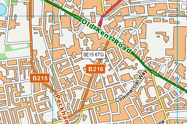SE15 6TG map - OS VectorMap District (Ordnance Survey) SE15 6TG map - OS VectorMap District (Ordnance Survey)