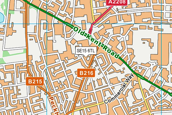 SE15 6TL map - OS VectorMap District (Ordnance Survey) SE15 6TL map - OS VectorMap District (Ordnance Survey)